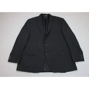 Jack Victor Blazer Men's 50R Black Notch Lapel Single-Breasted Suit Jacket